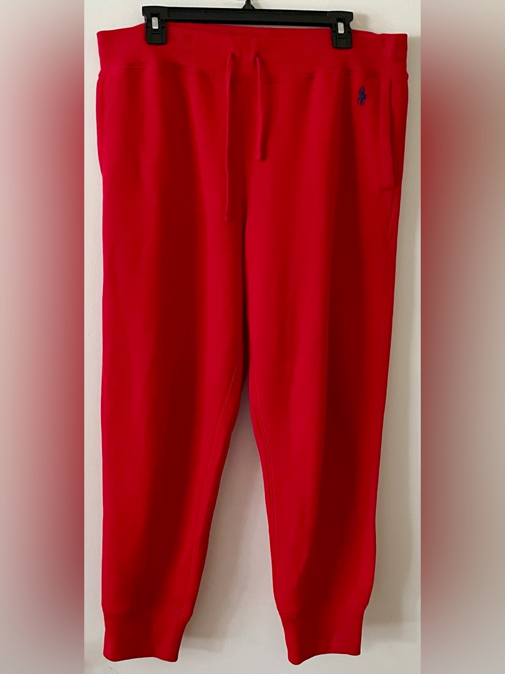 Polo by Ralph Lauren Women’s Size Large Red Fleece Jogger Pants Drawstring